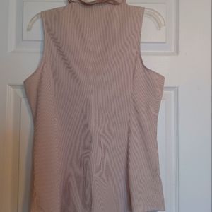 Shirt size Med.  Brown/white stripes